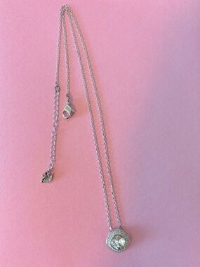 Swarovski Square Crystal Pendant Necklace Adjustable